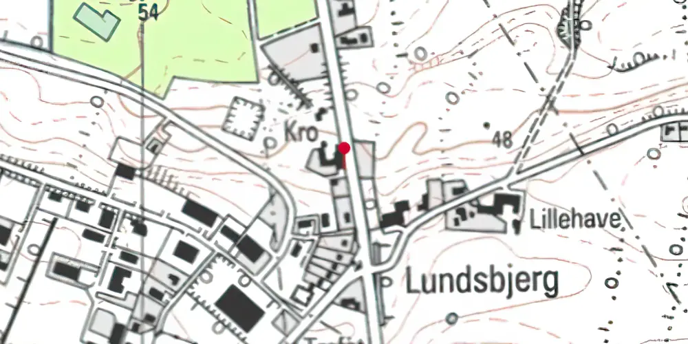 Historisk kort over Stubbæk Stationskro