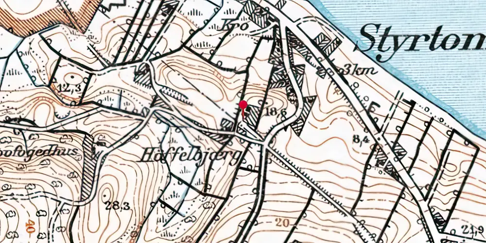 Historisk kort over Styrtom Stationskro Historisk kort over Styrtom Stationskro