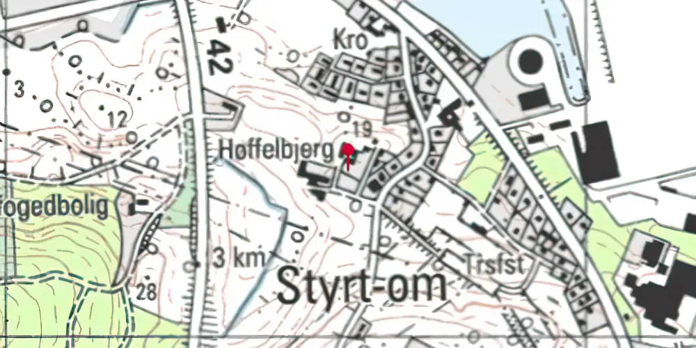 Historisk kort over Styrtom Stationskro Historisk kort over Styrtom Stationskro