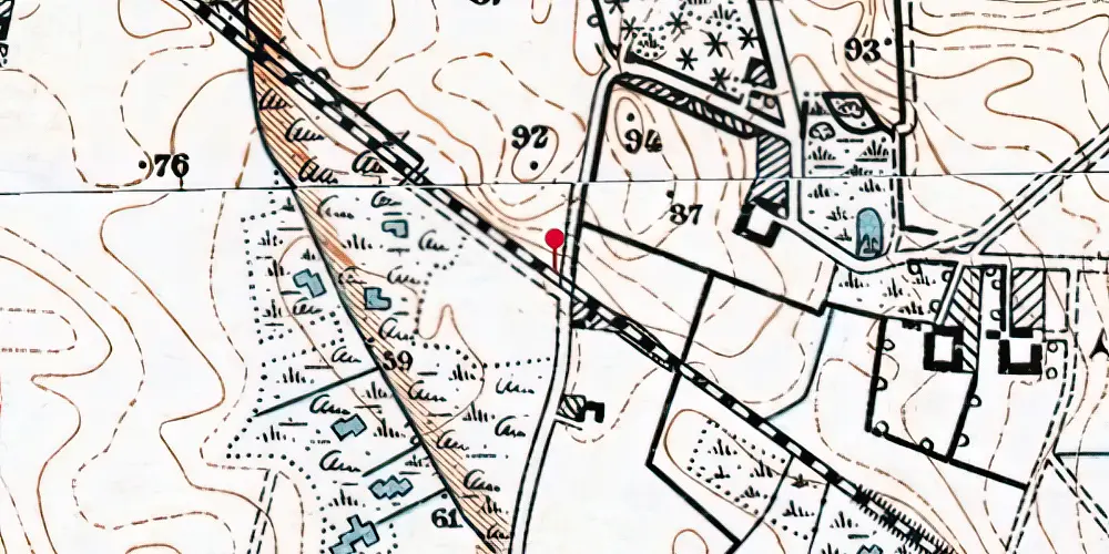 Historisk kort over Svejstrup Trinbræt