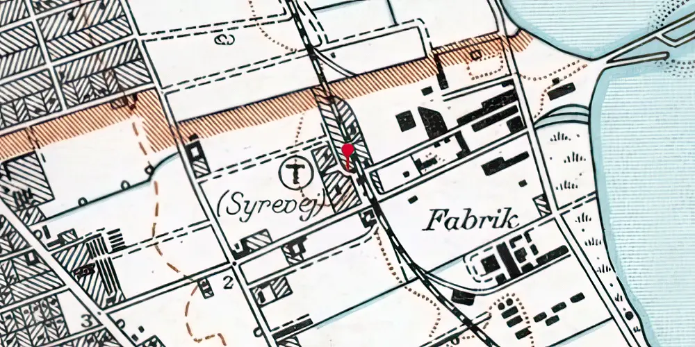Historisk kort over Syrevej Station Historisk kort over Syrevej Station
