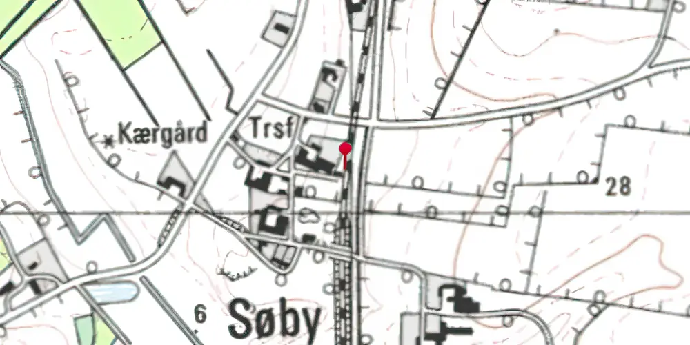 Historisk kort over Søby Trinbræt Historisk kort over Søby Trinbræt