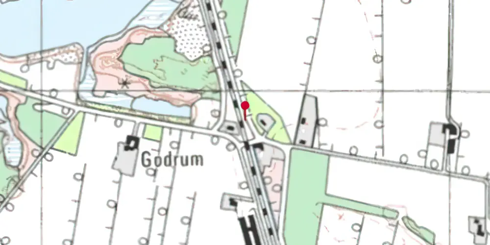 Historisk kort over Søbylund Trinbræt med Sidespor