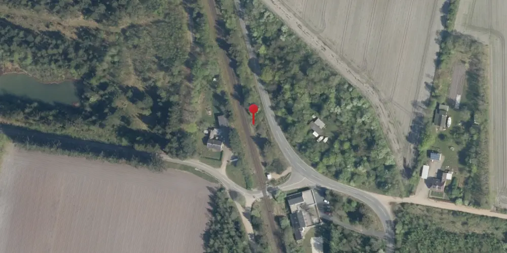 Historisk kort over Søbylund Trinbræt med Sidespor