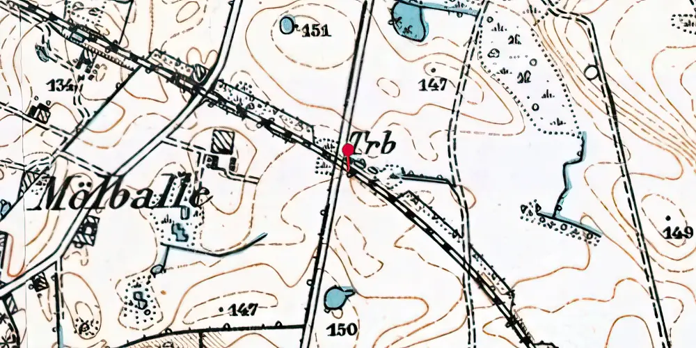 Historisk kort over Søften Trinbræt Historisk kort over Søften Trinbræt