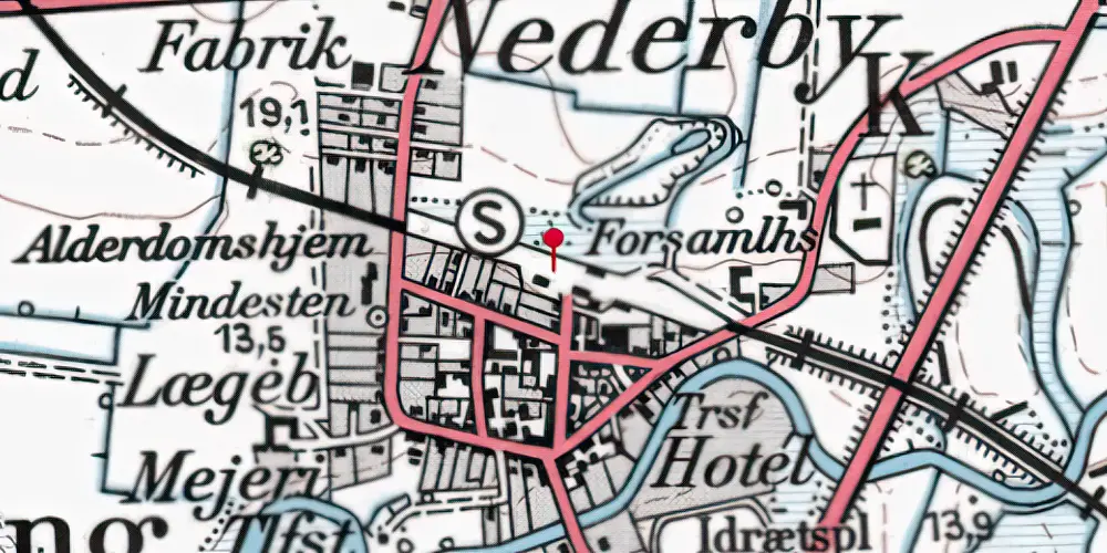 Historisk kort over Sønder Felding Station Historisk kort over Sønder Felding Station