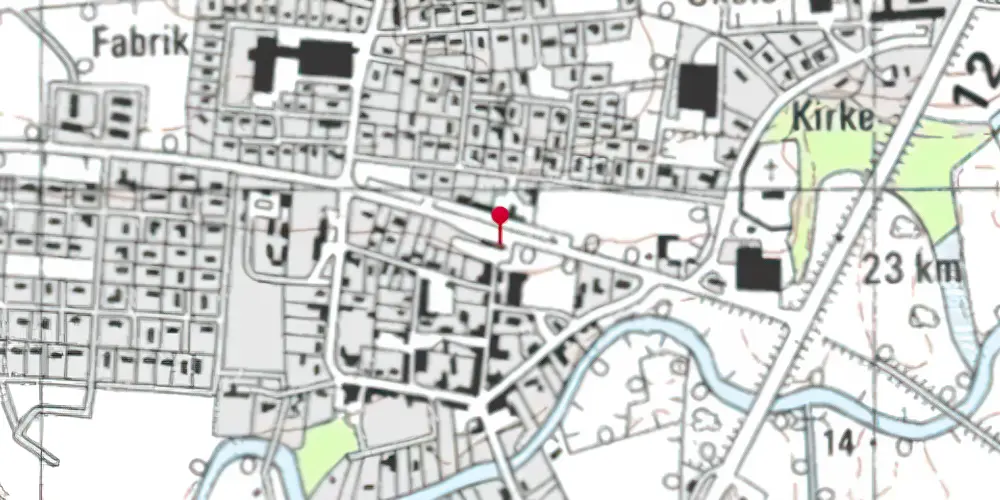 Historisk kort over Sønder Felding Station Historisk kort over Sønder Felding Station