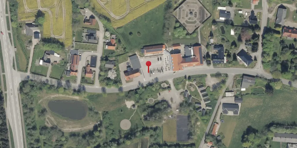 Historisk kort over Sønder Hostrup Stationskro