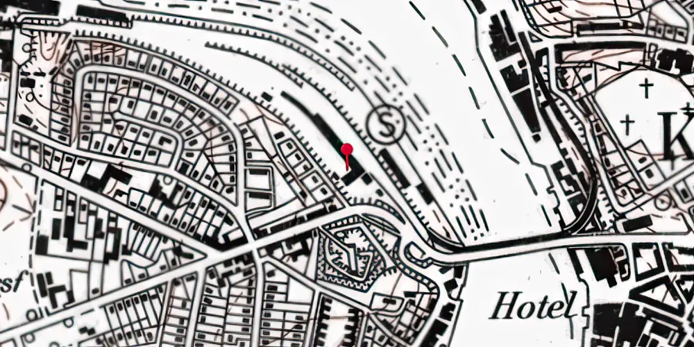 Historisk kort over Sønderborg Station [1967-2004]