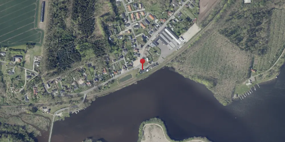 Historisk kort over Tange Station