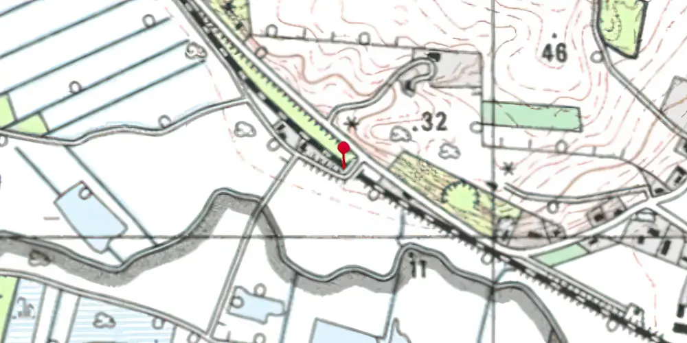 Historisk kort over Kovsted Trinbræt