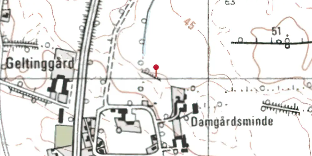 Historisk kort over Tapsøre Trinbræt