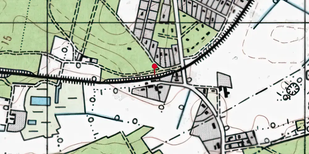 Historisk kort over Thorsager Station [1877-1971]