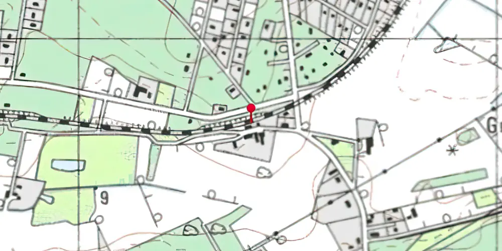 Historisk kort over Thorsager Station [1877-1971]