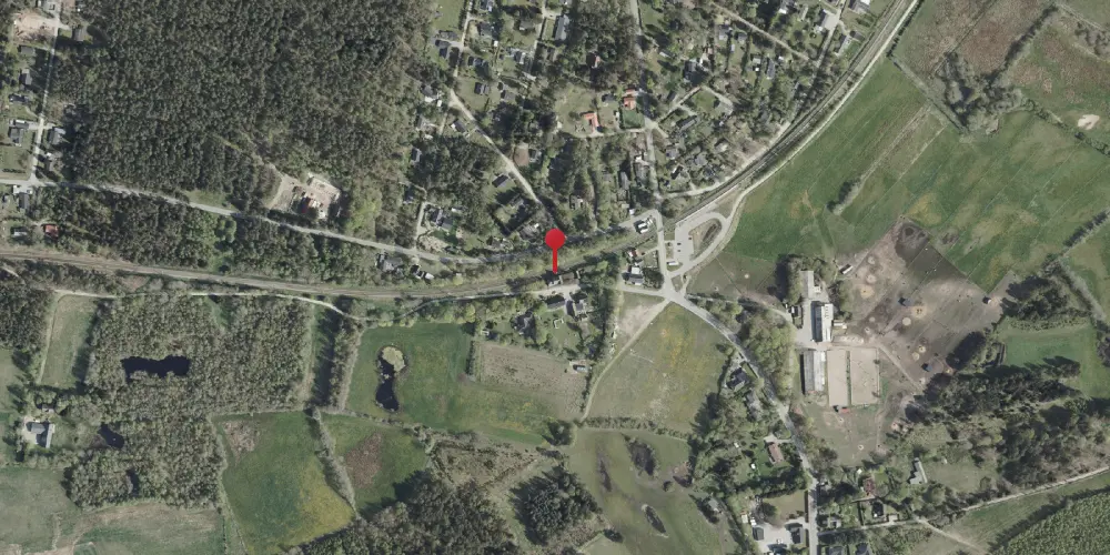 Historisk kort over Thorsager Station [1877-1971]