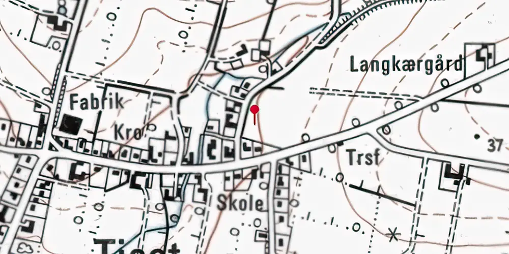 Historisk kort over Tiset Trinbræt Historisk kort over Tiset Trinbræt