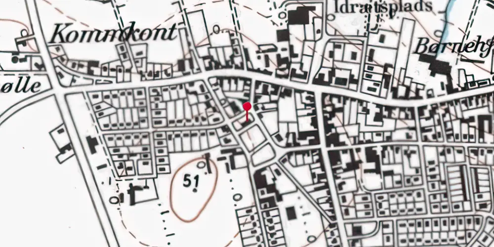 Historisk kort over Toftlund Station Historisk kort over Toftlund Station