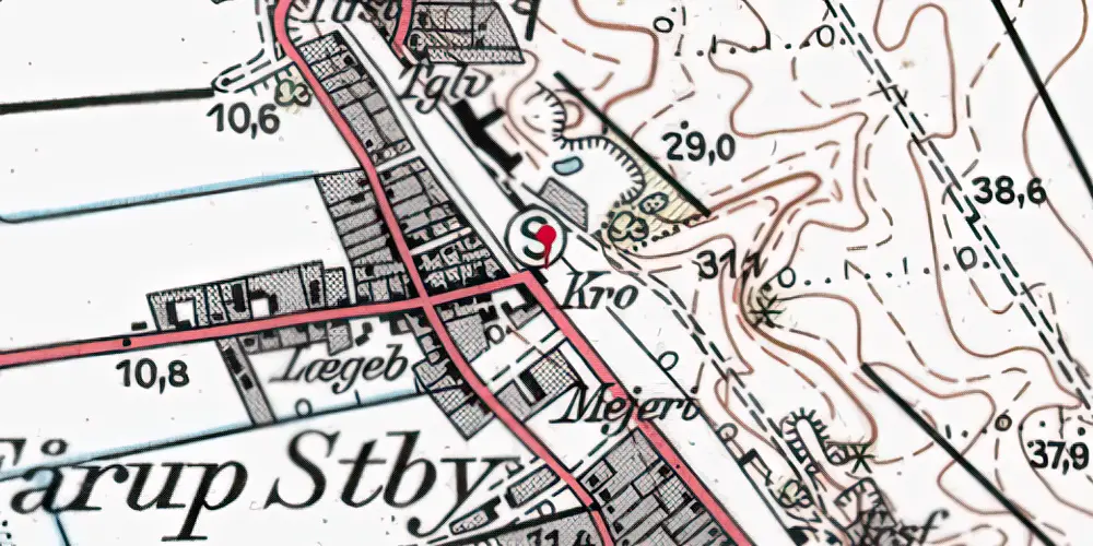 Historisk kort over Fårup Station Historisk kort over Fårup Station
