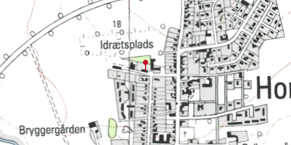 Historisk kort over Horslunde Station