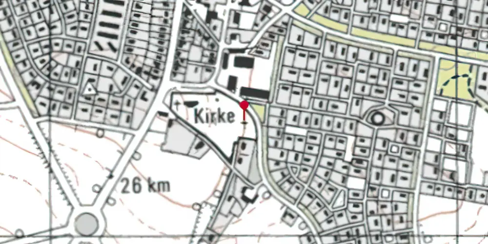 Historisk kort over Toftlund Kirke Holdeplads med sidespor Historisk kort over Toftlund Kirke Holdeplads med sidespor