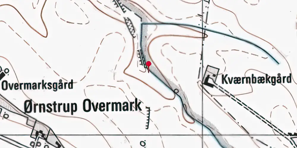 Historisk kort over Torsted Grusgrav Sidespor