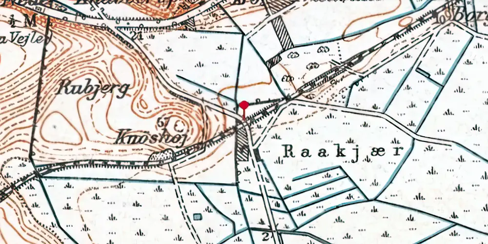 Historisk kort over Trædballe Trinbræt Historisk kort over Trædballe Trinbræt