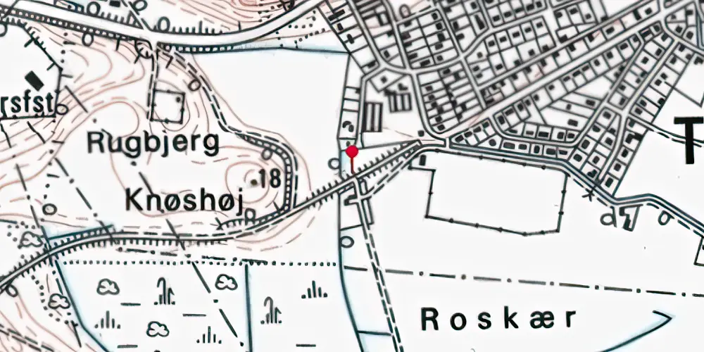 Historisk kort over Trædballe Trinbræt Historisk kort over Trædballe Trinbræt