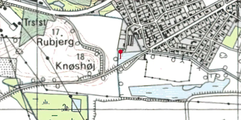 Historisk kort over Trædballe Trinbræt Historisk kort over Trædballe Trinbræt