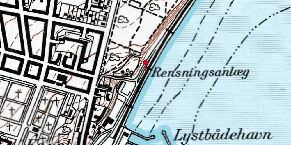 Historisk kort over Trøjborg Trinbræt