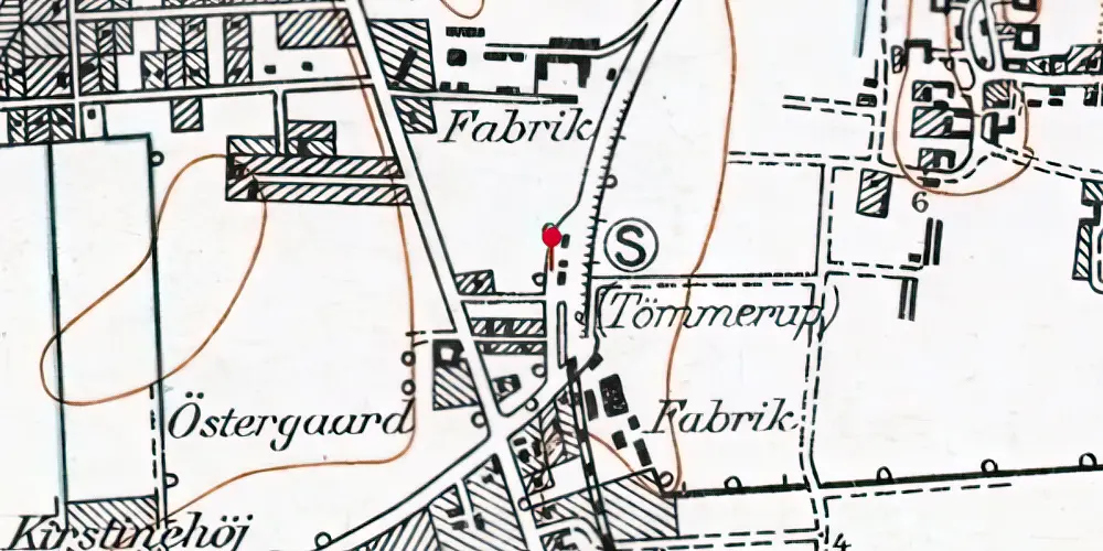 Historisk kort over Tømmerup Station