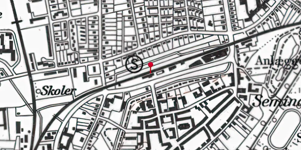 Historisk kort over Tønder Øst Station Historisk kort over Tønder Øst Station