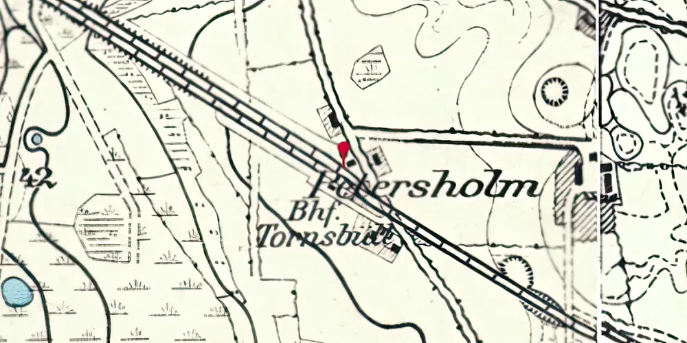 Historisk kort over Tørsbøl Station Historisk kort over Tørsbøl Station