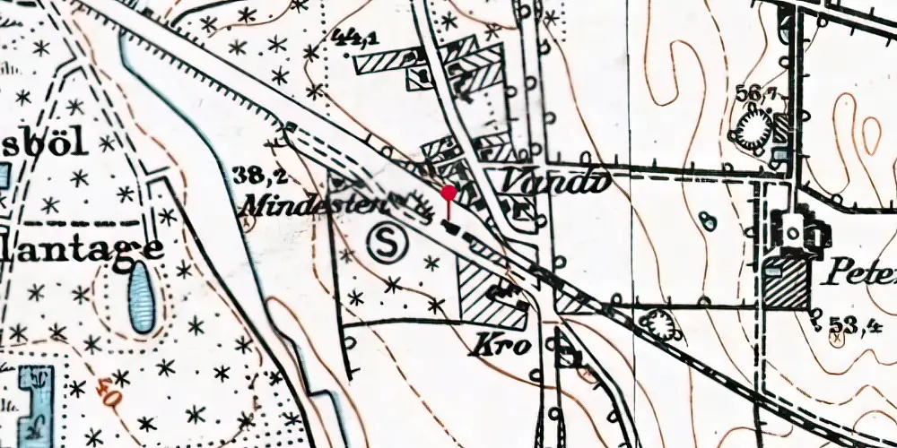 Historisk kort over Tørsbøl Station Historisk kort over Tørsbøl Station