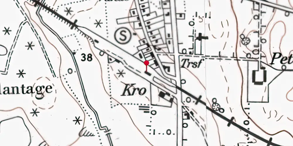 Historisk kort over Tørsbøl Station Historisk kort over Tørsbøl Station