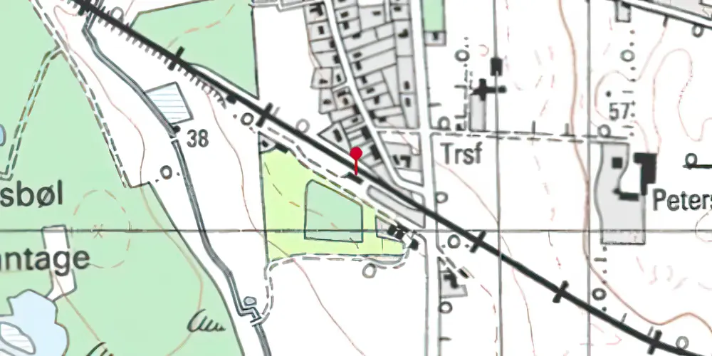 Historisk kort over Tørsbøl Station Historisk kort over Tørsbøl Station