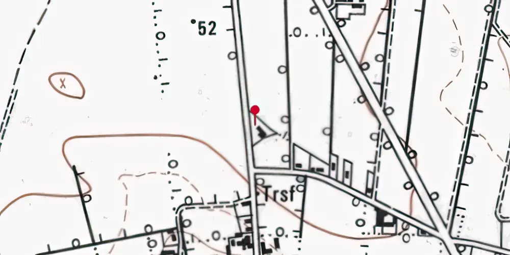 Historisk kort over Uldal Station