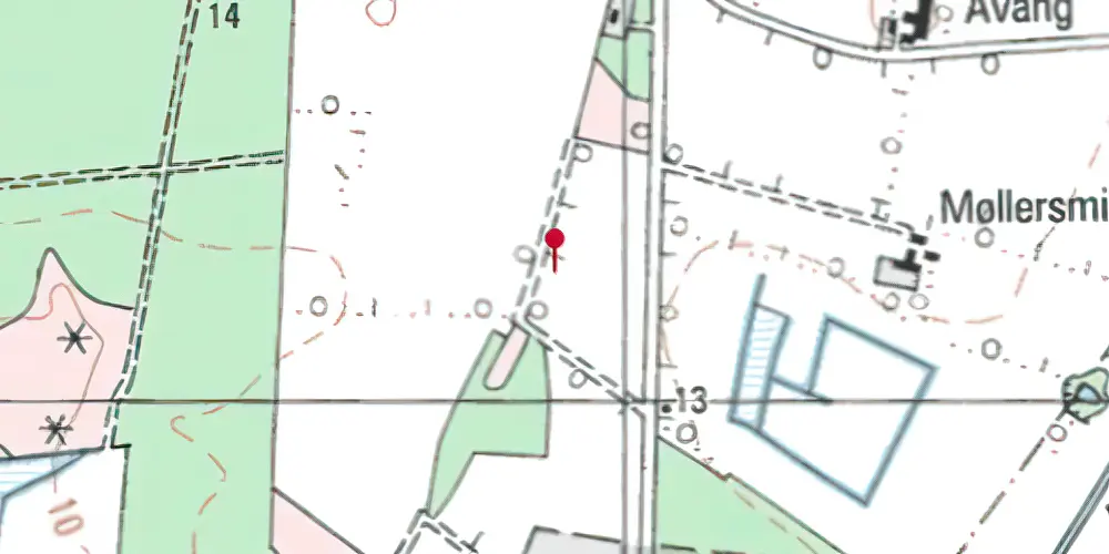 Historisk kort over Ullemølle Trinbræt med Sidespor Historisk kort over Ullemølle Trinbræt med Sidespor