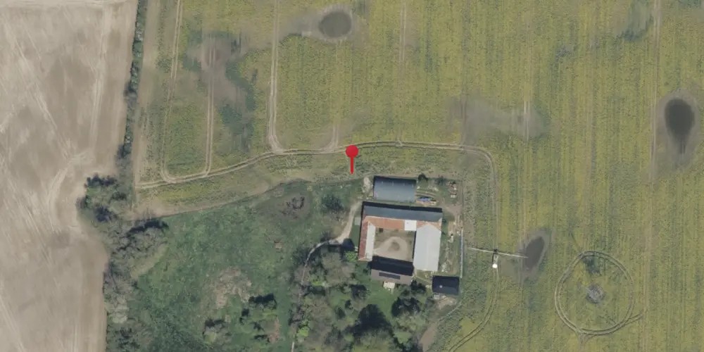 Historisk kort over Ulriksbjerg Holdeplads med sidespor