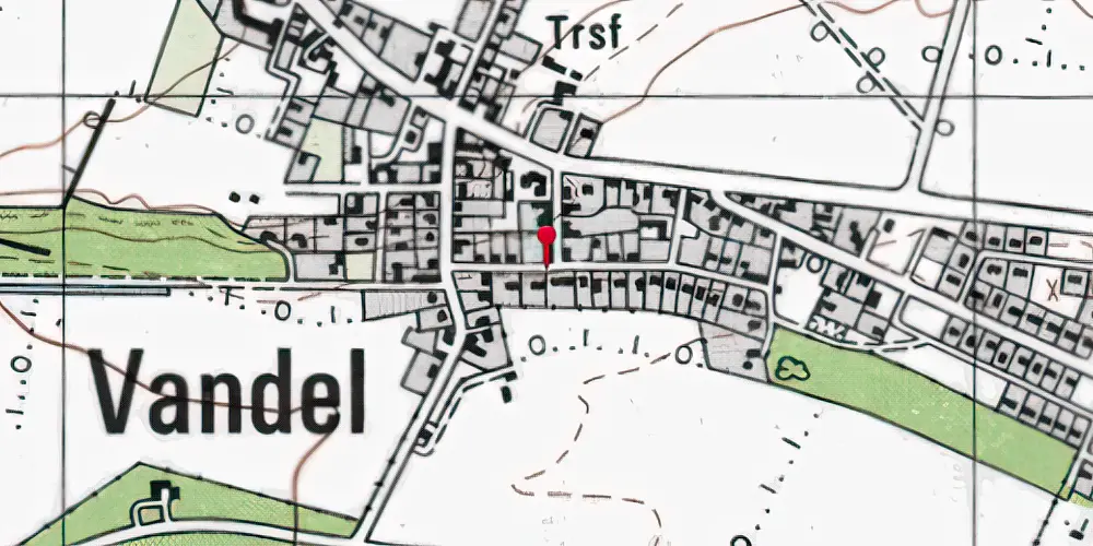 Historisk kort over Vandel Station