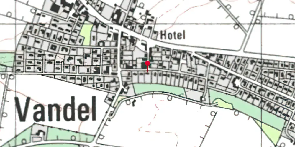 Historisk kort over Vandel Station