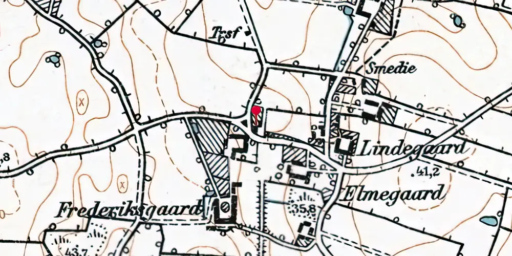 Historisk kort over Vandling Station Historisk kort over Vandling Station