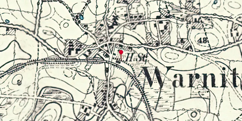 Historisk kort over Varnæs Stationskro