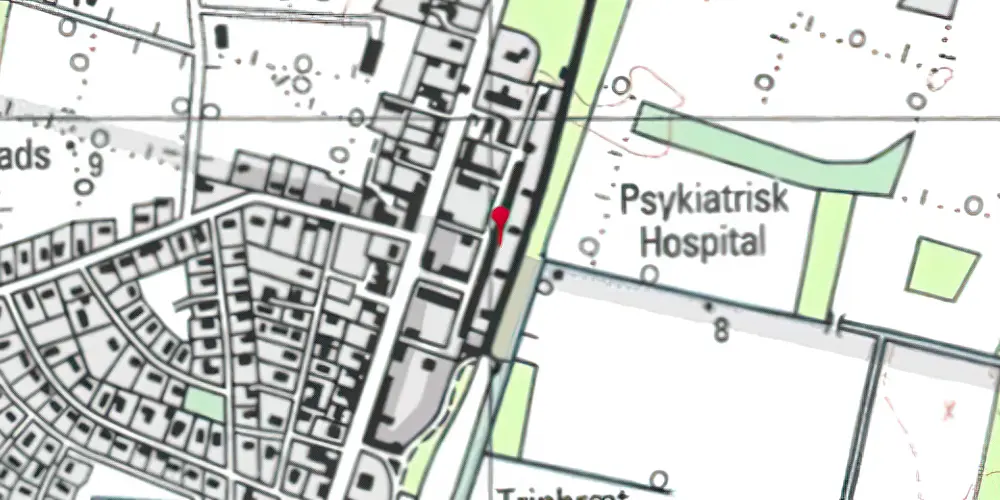 Historisk kort over Vedsted-Hvidding Station [1887-1923]