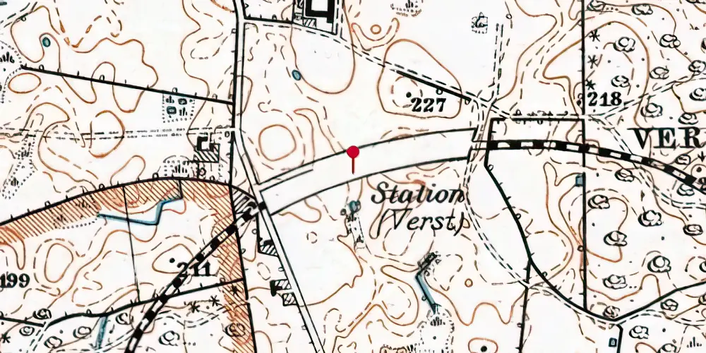 Historisk kort over Verst Station