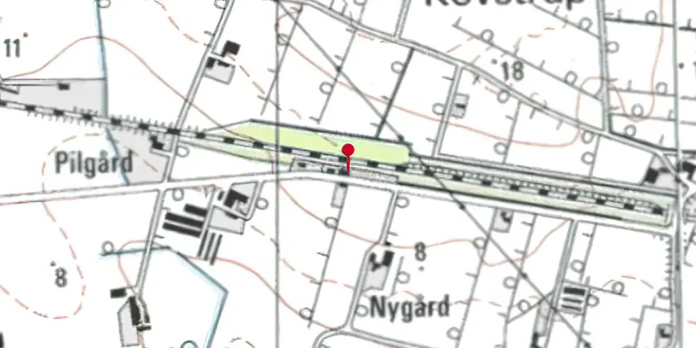 Historisk kort over Velling Station Historisk kort over Velling Station