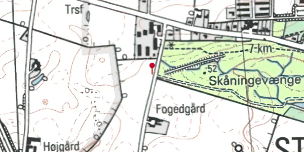 Historisk kort over Vestenbæk Trinbræt