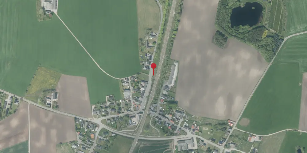 Historisk kort over Øster Doense Station Historisk kort over Øster Doense Station