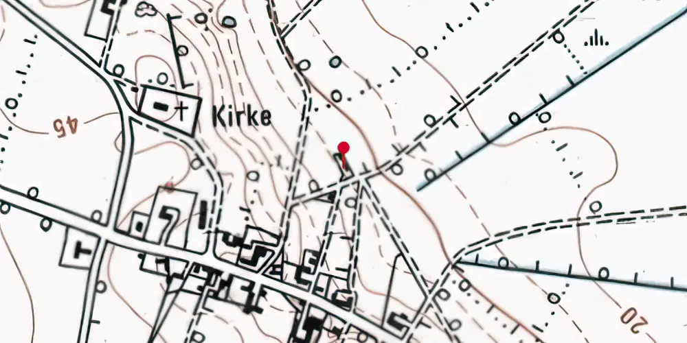 Historisk kort over Vester Højrup Station Historisk kort over Vester Højrup Station