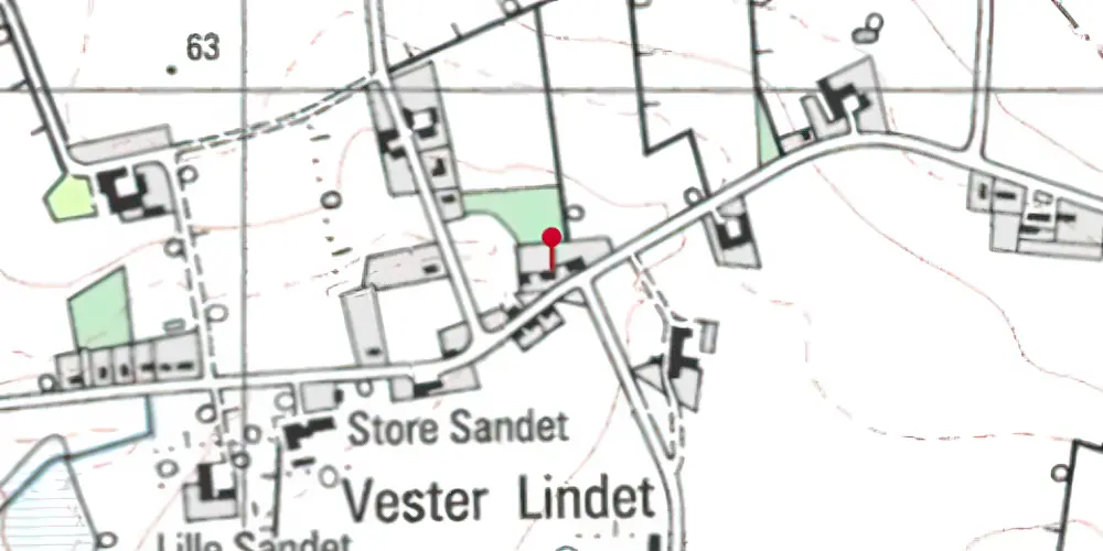 Historisk kort over Vester Lindet Station Historisk kort over Vester Lindet Station