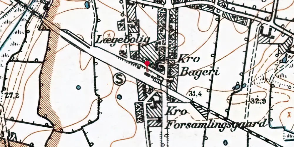 Historisk kort over Vester Sottrup Station